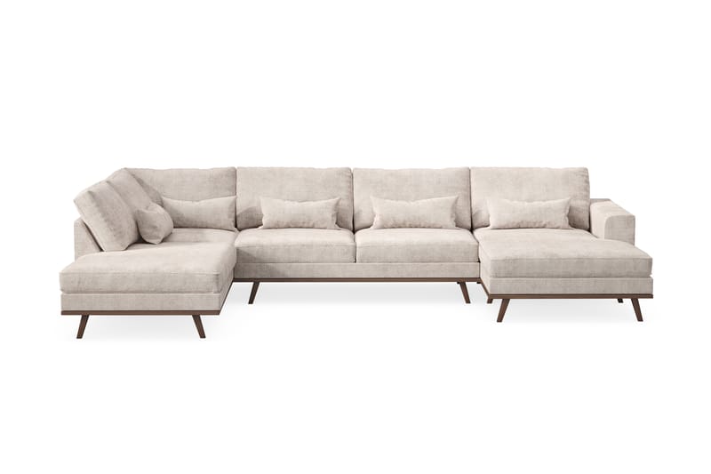 Copenhagen Stor U Sofa med Divan og Sjeselong Venstre - Beige - Møbler - Sofaer - U-sofa