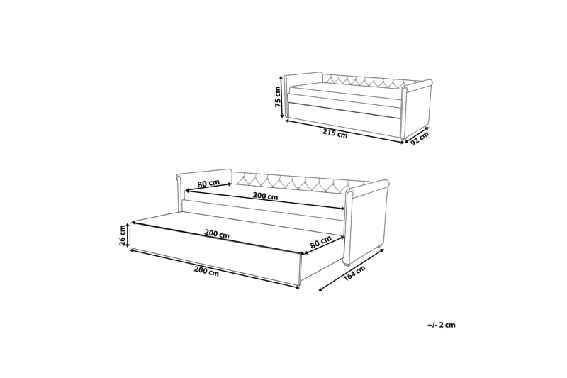 Argenteuil Dagseng 80x200 cm - Grønn - Møbler - Sofaer - Dagsenger