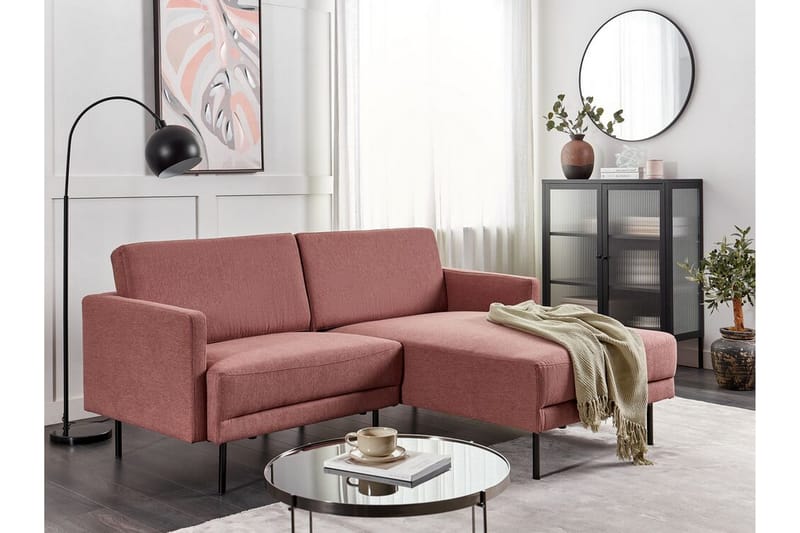 Deajna Hjørnesofa 2-seter - Rosa/Brun/Svart - Møbler - Sofaer - Hjørnesofa