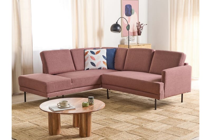 Deajna Hjørnesofa 4-seter - Rosa/Brun/Svart - Møbler - Sofaer - Hjørnesofa