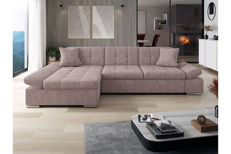 Djerra Sofa med Divan 3-seter - Beige - Møbler - Sofaer - Sofa med sjeselong