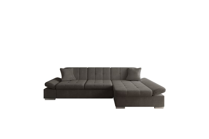 Djerra Sofa med Divan 3-seter - Brun - Møbler - Sofaer - Sofa med sjeselong