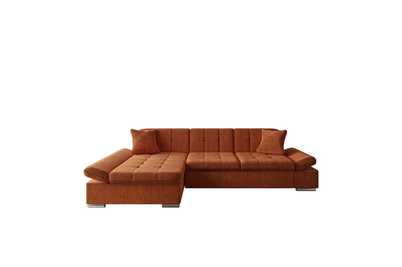 Djerra Sofa med Divan 3-seter - Oransje - Møbler - Sofaer - Sofa med sjeselong