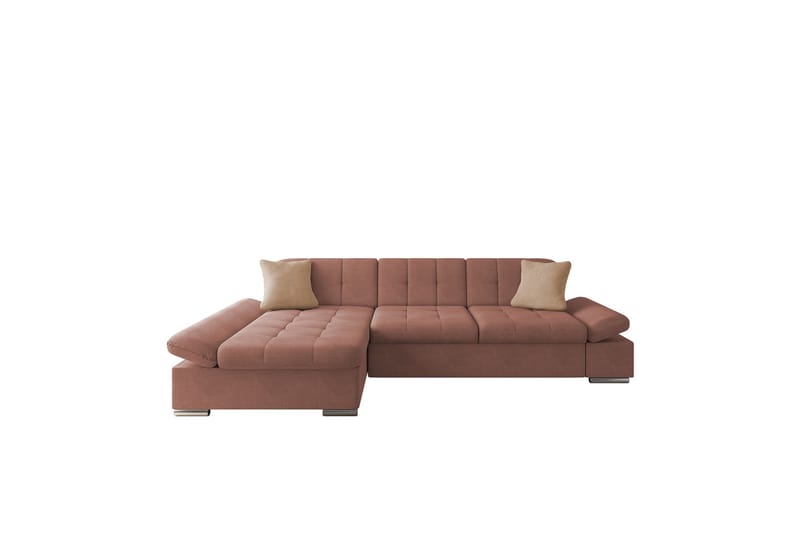 Djerra Sofa med Divan 3-seter - Rosa/Beige - Møbler - Sofaer - Sofa med sjeselong