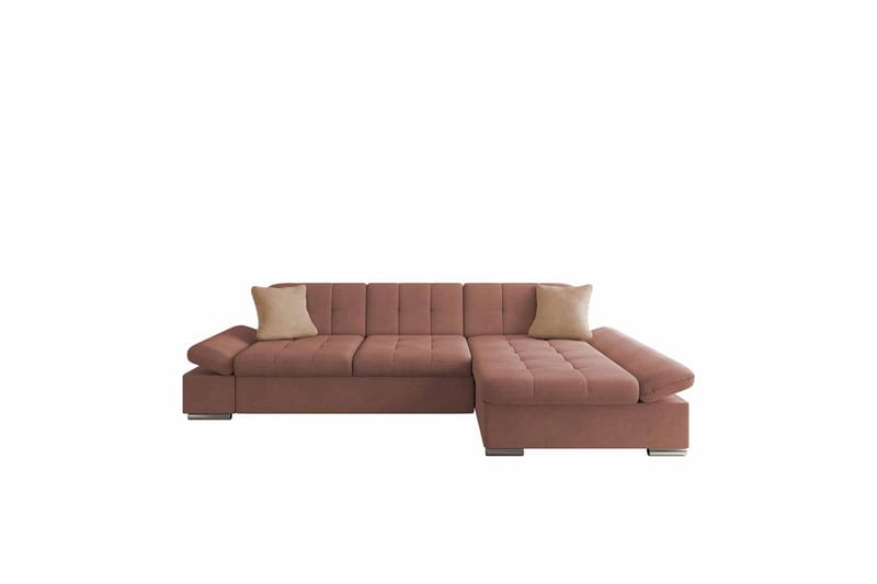 Djerra Sofa med Divan 3-seter - Rosa/Beige - Møbler - Sofaer - Sofa med sjeselong