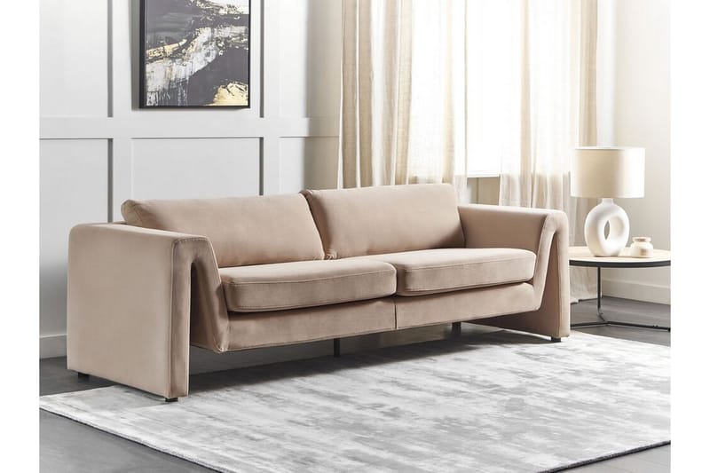 Durran Sofa 3-seter - Beige/Svart - Møbler - Sofaer - Sofa 3 seter