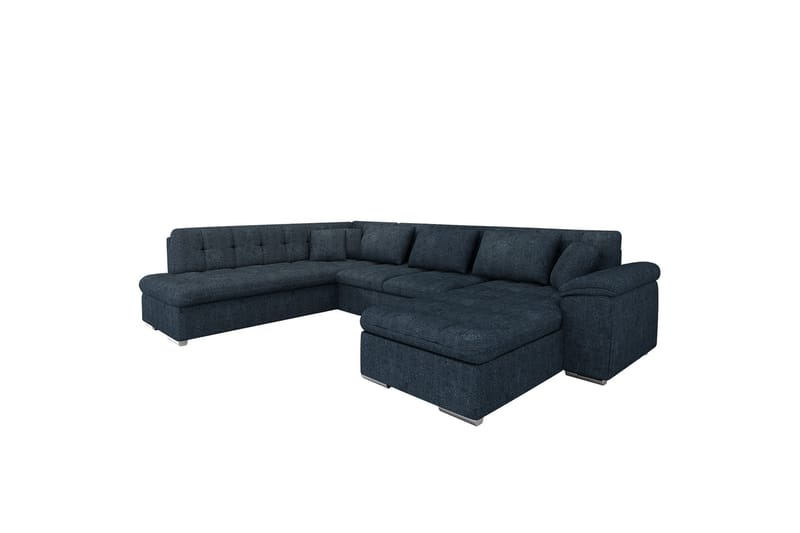 Dynir Sofa med Sjeselong og Divan 4-seter - Blå - Møbler - Sofaer - U-sofa