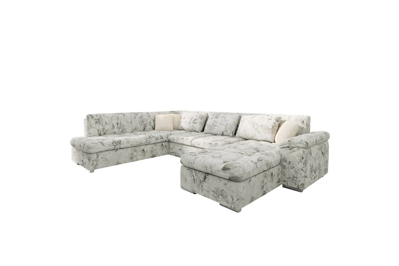 Dynir Sofa med Sjeselong og Divan 4-seter - Flerfarget/Beige - Møbler - Sofaer - U-sofa