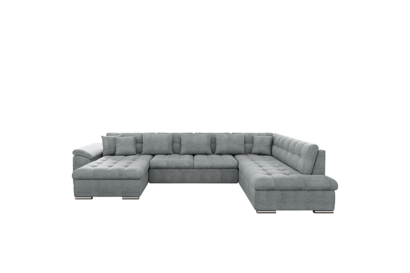 Dynir Sofa med Sjeselong og Divan 4-seter - Grå - Møbler - Sofaer - U-sofa