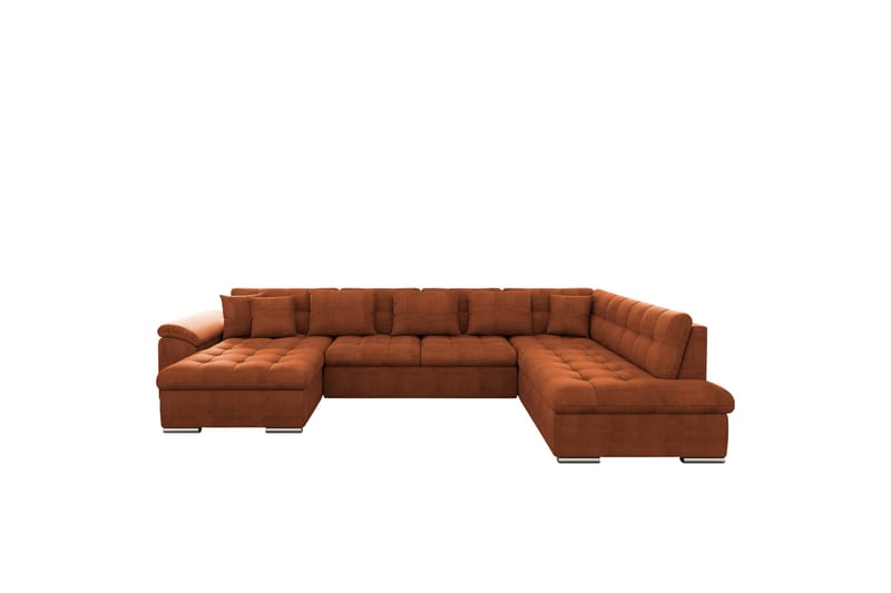 Dynir Sofa med Sjeselong og Divan 4-seter - Oransje - Møbler - Sofaer - U-sofa