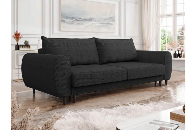 Eduardo Sofa 3-seter - Svart - Møbler - Sofaer - Sofa 3 seter