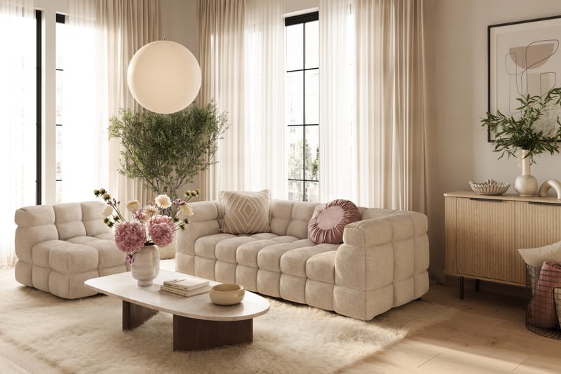 Elise 3-seters Sofa - Beige - Møbler - Sofaer - Sofa 3 seter