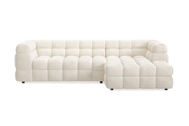 Elise 3-seters Sofa med Sjeselong Høyre - Beige Teddy - Møbler - Sofaer - Hjørnesofa