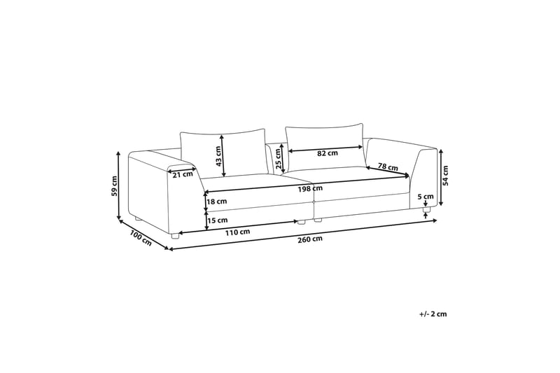 Fabius Sofa 3-seter - Brun - Møbler - Sofaer - Sofa 3 seter