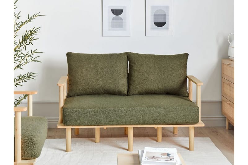 Fadey Sofa 2-seter - Grønn/Lyst tre - Møbler - Sofaer - 2 seter sofa