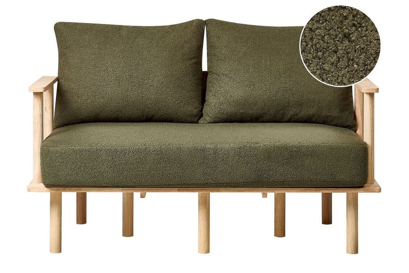 Fadey Sofa 2-seter - Grønn/Lyst tre - Møbler - Sofaer - 2 seter sofa