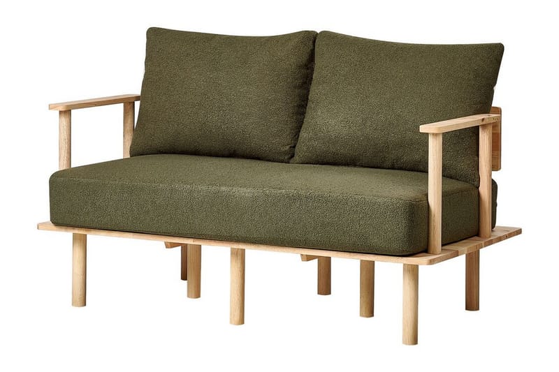 Fadey Sofa 2-seter - Grønn/Lyst tre - Møbler - Sofaer - 2 seter sofa