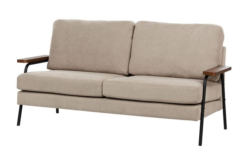 Faris Sofa 3-seter - Beige/Mørkt tre/Svart - Møbler - Sofaer - Sofa 3 seter