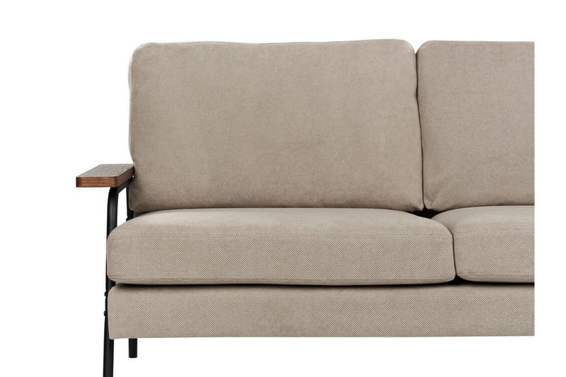 Faris Sofa 3-seter - Beige/Mørkt tre/Svart - Møbler - Sofaer - Sofa 3 seter