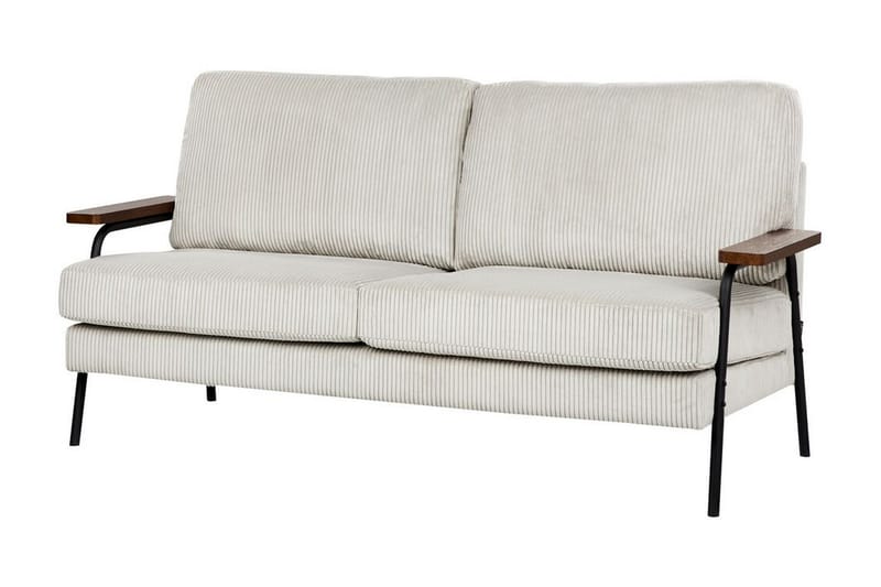 Faris Sofa 3-seter - Grå/Mørkt tre/Svart - Møbler - Sofaer - Sofa 3 seter