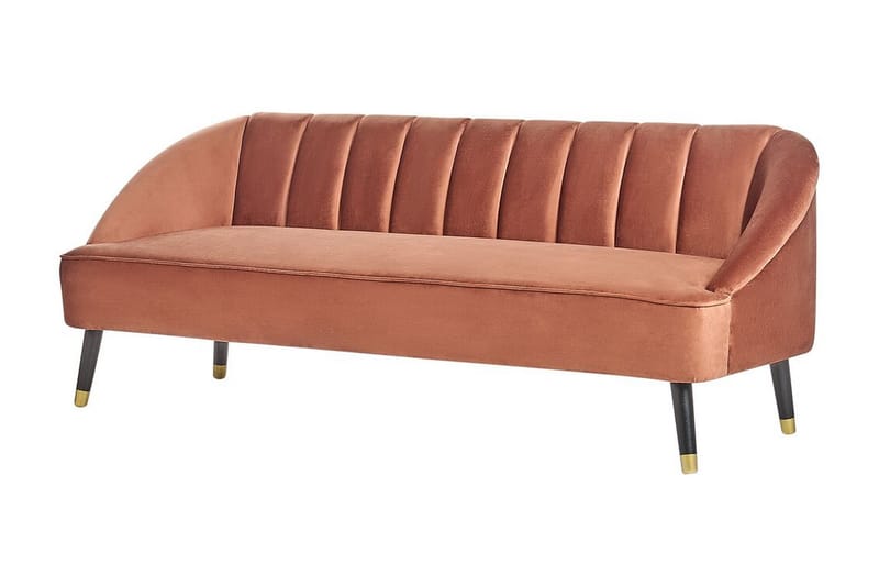 Farrin Sofa 3-seter - Brun/Svart/Gull - Møbler - Sofaer - Sofa 3 seter