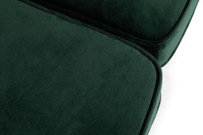 Chesterfield Luksus 3-seters Fløyelsofa 222 cm bred - Mørkegrønn / Grønn - Møbler - Sofaer - Fløyel sofaer