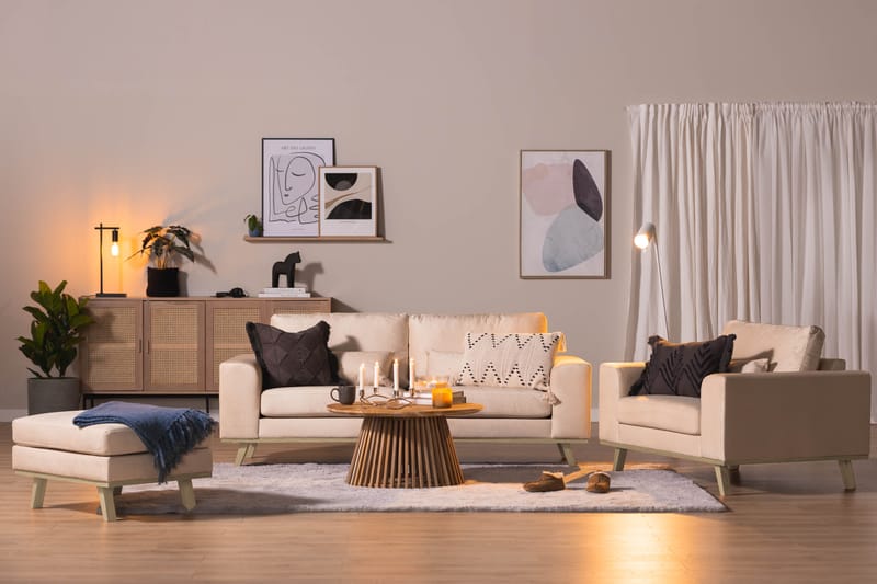 Copenhagen 2-seter Fløyelssofa - Beige - Møbler - Sofaer - Fløyel sofaer