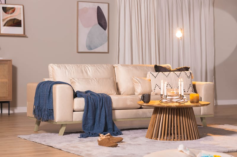 Copenhagen 3-seter Sofa Fløyel - Beige - Møbler - Sofaer - Fløyel sofaer