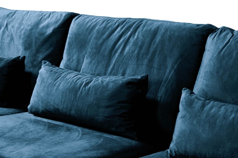 Copenhagen U-Sofa Fløyel - Blå - Møbler - Sofaer - Fløyel sofaer