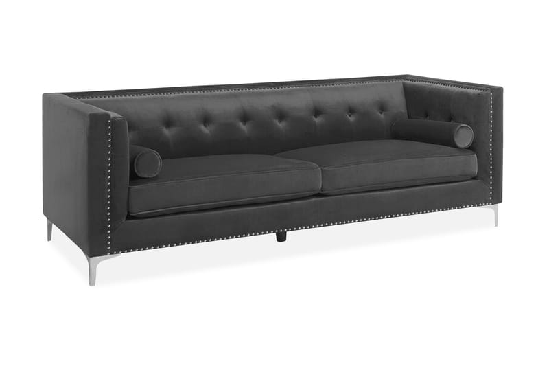 Llawhaden Sofa Fløyel - Grå - Møbler - Sofaer - Fløyel sofaer