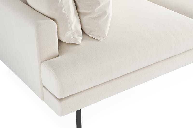 Menard Dyp 4-seters Sofa Fløyel 205 cm bred - Lys Beige - Møbler - Sofaer - Fløyel sofaer