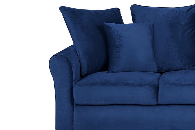 Paretti Sofa Fløyel - Blå - Fløyel sofaer - Sofa 3 seter