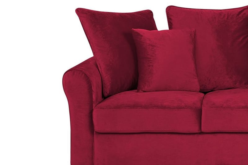 Paretti Sofa Fløyel - Rød - Møbler - Sofaer - Fløyel sofaer