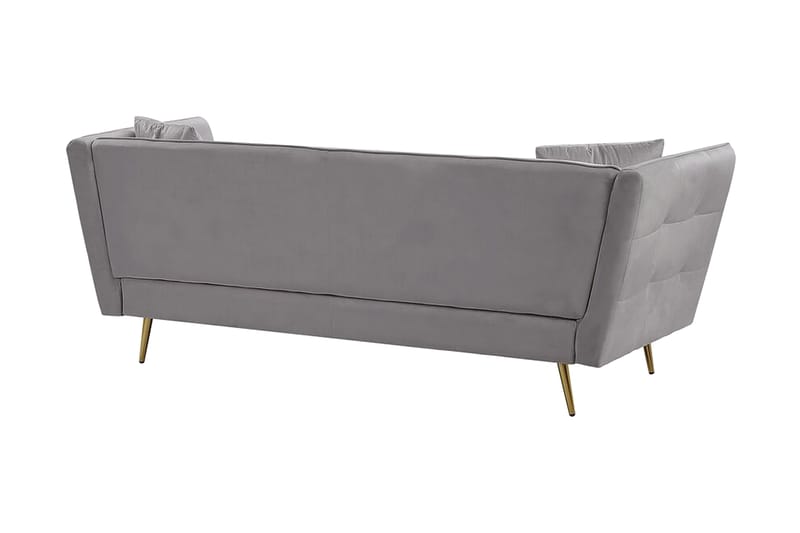 Rosalee Sofa 3-seter - Grå - Møbler - Sofaer - Fløyel sofaer