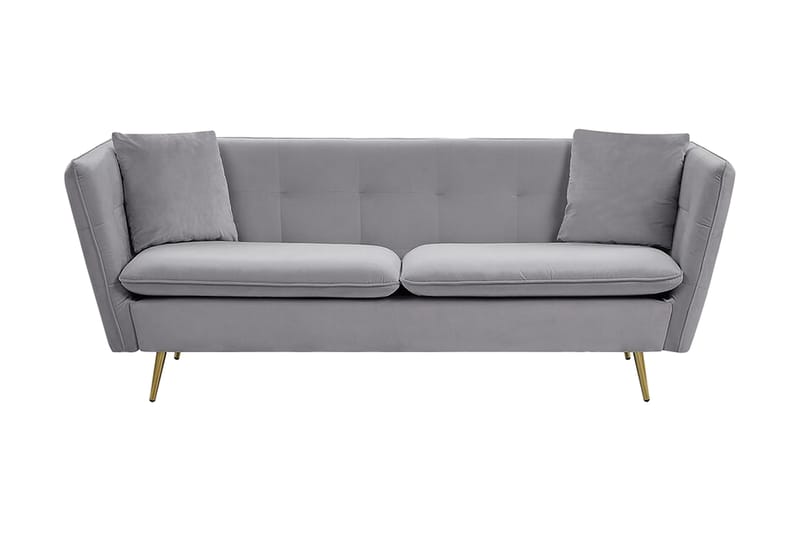 Rosalee Sofa 3-seter - Grå - Møbler - Sofaer - Fløyel sofaer