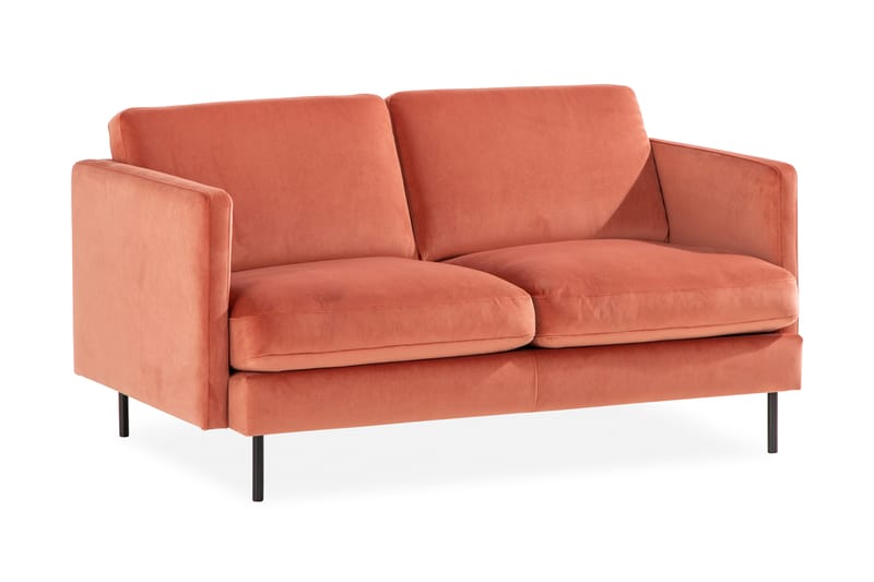 Teodin Fløyelssofa 2-seters - Rosa - Fløyel sofaer - 2 seter sofa