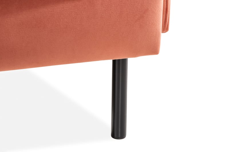 Teodin Fløyelssofa 2-seters - Rosa - Fløyel sofaer - 2 seter sofa