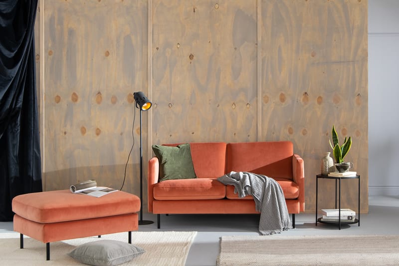 Teodin Fløyelssofa 2-seters - Rosa - Fløyel sofaer - 2 seter sofa