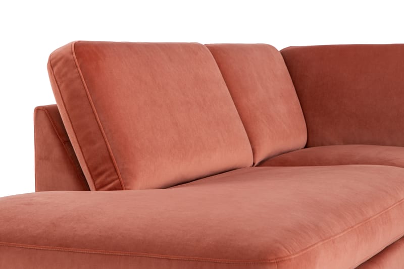 Teodin U-sofa med Divan Fløyel Venstre - Rosa - Møbler - Sofaer - Fløyel sofaer