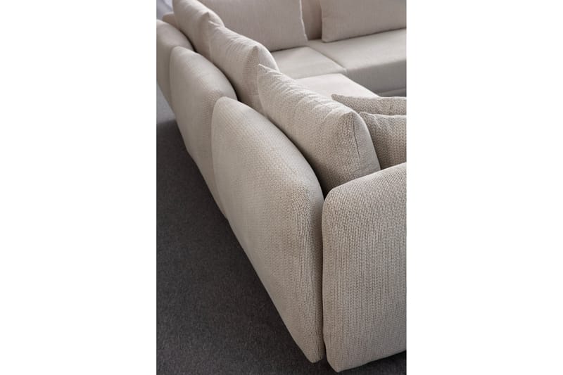 Floransa 4-seters Sofa med Divan - Hvit - Møbler - Sofaer - Sofa med sjeselong