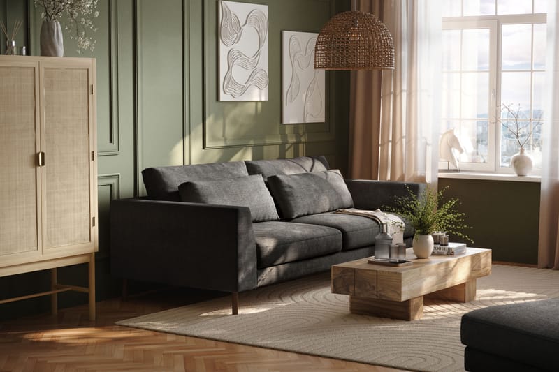 Florenz 4-seters Sofa - Grå - Møbler - Sofaer - 4 seter sofa