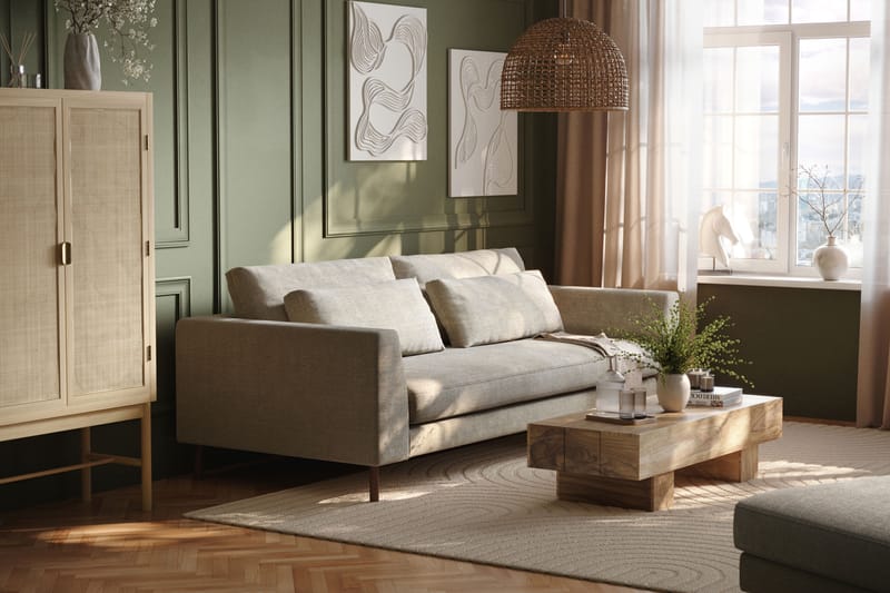 Florenz 4-seters Sofa - Grå/Beige - Møbler - Sofaer - 4 seter sofa