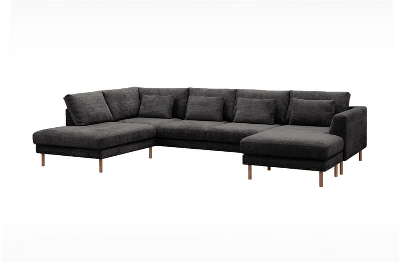 Florenz 4-seters U-Sofa med Divan Høyre - Grå - Møbler - Sofaer - U-sofa