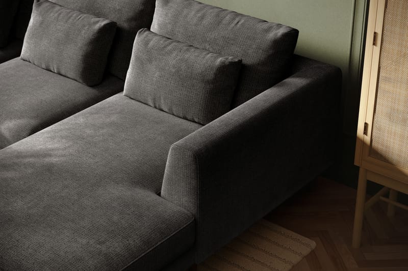 Florenz 4-seters U-Sofa med Divan Høyre - Grå - Møbler - Sofaer - U-sofa