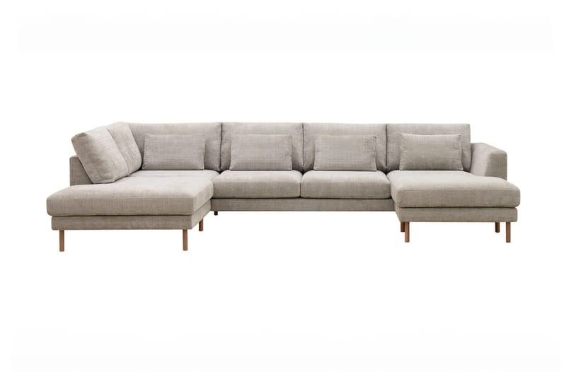 Florenz 4-seters U-Sofa med Divan Høyre - Grå/Beige - Møbler - Sofaer - U-sofa