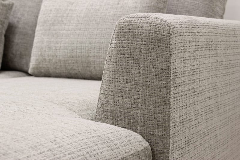 Florenz 4-seters U-Sofa med Divan Høyre - Grå/Beige - Møbler - Sofaer - U-sofa