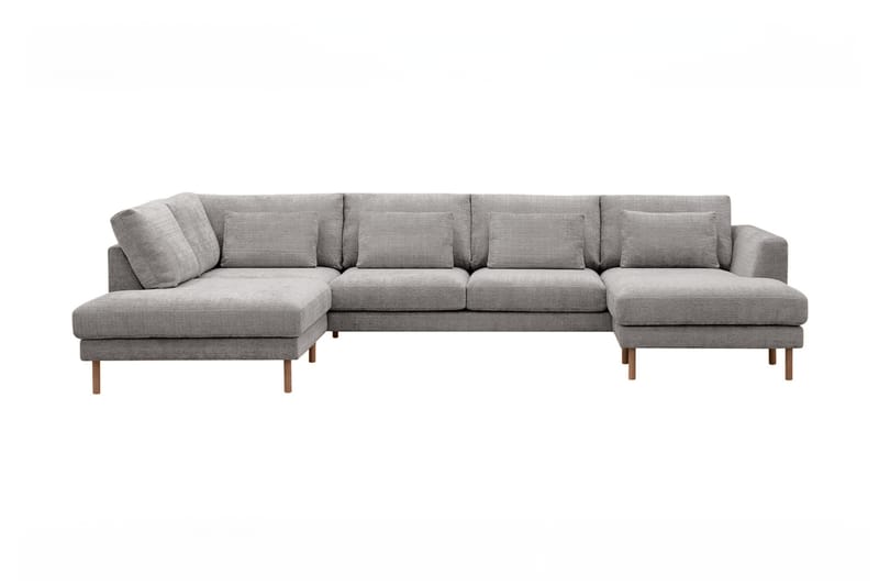 Florenz 4-seters U-Sofa med Divan Høyre - Lysegrå - Møbler - Sofaer - U-sofa