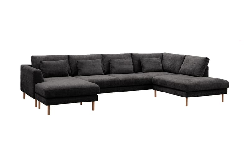 Florenz 4-seters U-Sofa med Divan Venstre - Grå - Møbler - Sofaer - U-sofa