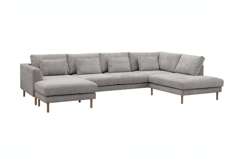 Florenz 4-seters U-Sofa med Divan Venstre - Lysegrå - Møbler - Sofaer - U-sofa