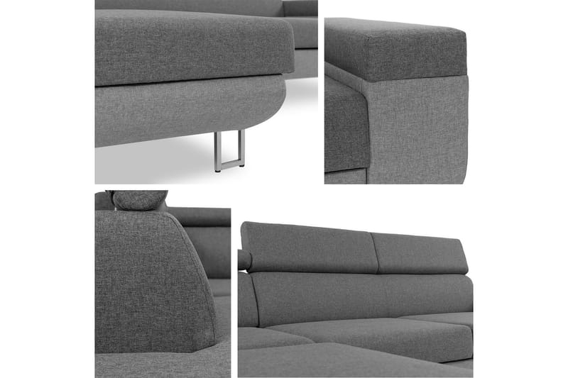 Fonti Sofa med Sjeselong 3-seter - Brun - Møbler - Sofaer - Sofa med sjeselong